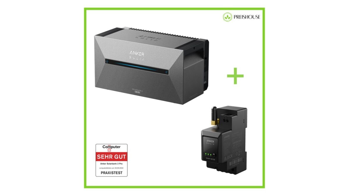 Stromspeicher - Anker SOLIX Solarbank 2 E1600 Pro + Smartmeter (Gratis)