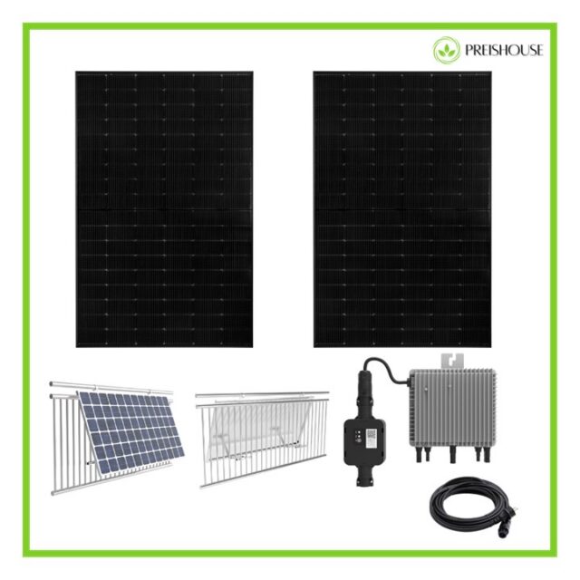 Balkonkraftwerk 800 W – Heckert Solar Module 455 Wp