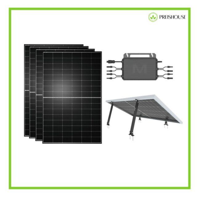 Balkonkraftwerk 2000W Flachdach – ZEUS SMARTSYSTEM